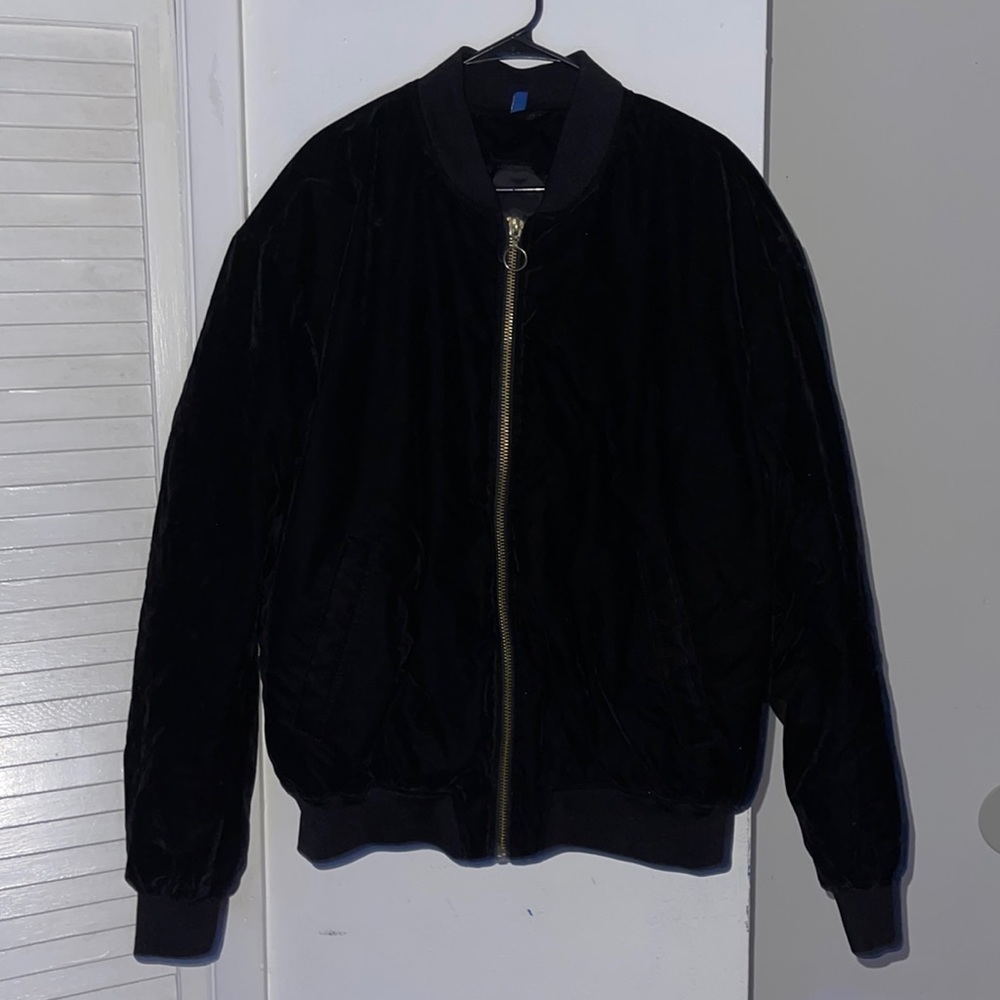 Divided Velvet Bomber Jacket